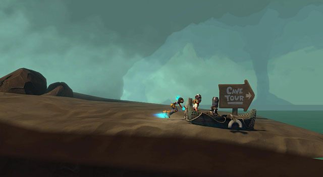 Wskocz dwoma postaciami do łódki, a trzecią przepchnij ją na wodę, po czym też wskocz do wnętrza - Wyspa | Jaskinia (sekcje ogólnodostępne) w The Cave - The Cave - poradnik do gry