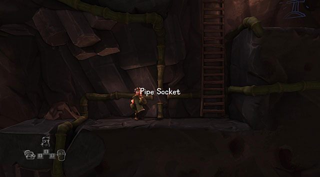 Skrzyżowany kawałek rury również wstaw na swoje miejsce w górnej części korytarzy pod pagórkiem - Wyspa | Jaskinia (sekcje ogólnodostępne) w The Cave - The Cave - poradnik do gry