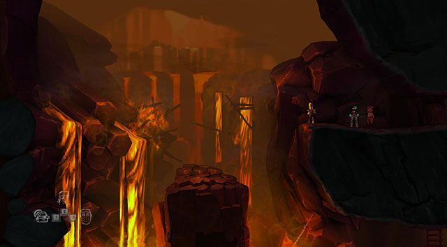 Przejdź przez odwiedzoną na początku gry część jaskini i zeskocz z urwiska widocznego na obrazku powyżej, idź w prawo zabierając jednocześnie znalezione w tej części artefakty - Zaplecze | Jaskinia (sekcje ogólnodostępne) w The Cave - The Cave - poradnik do gry