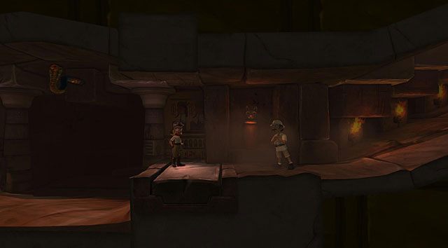 Przejdź po szczycie piramidy na jej drugą stronę i przeskocz przez kolejną pułapkę z kolcami - The Adventurer | Obszary dla określonych bohaterów w The Cave - The Cave - poradnik do gry