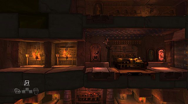 Przed wejściem do komnaty z sarkofagiem omiń zapadnię uruchamiającą pułapkę z sufitem - The Adventurer | Obszary dla określonych bohaterów w The Cave - The Cave - poradnik do gry