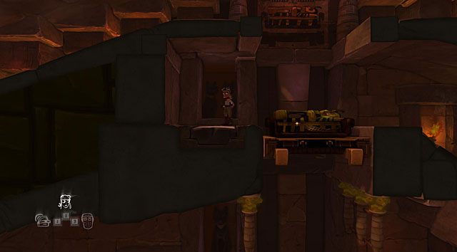 Jedną z uwięzionych postaci stań na zapadni z obrazkiem szakala - The Adventurer | Obszary dla określonych bohaterów w The Cave - The Cave - poradnik do gry