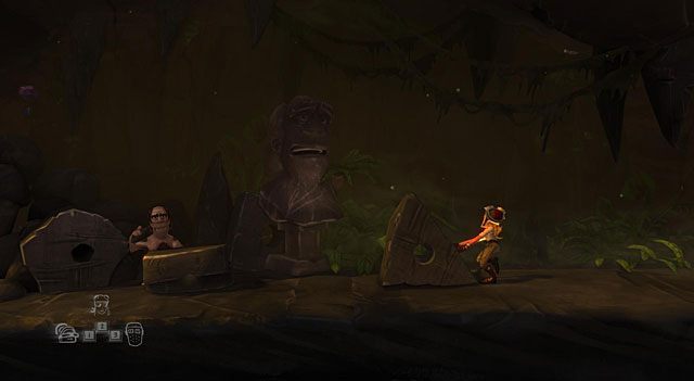 Przełącz się na dwie pozostałe postacie i przejdź nimi w prawo - The Time Traveller | Obszary dla określonych bohaterów w The Cave - The Cave - poradnik do gry