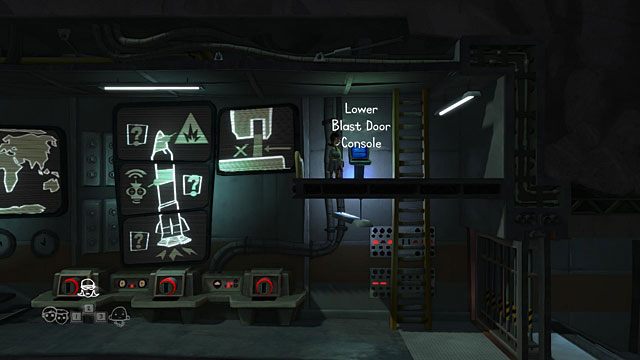 Wejdź po drabince do terminala (Lower Blast Door) i użyj na nim umiejętności specjalnej - The Scientist | Obszary dla określonych bohaterów w The Cave - The Cave - poradnik do gry