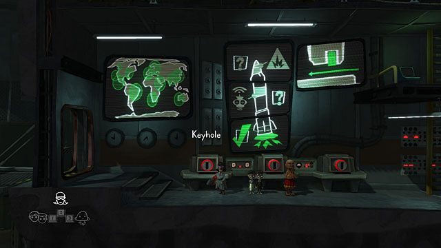 Wróć z kluczem do pierwszego pomieszczenia i włóż go w jedną z trzech dziur (Keyhole) - The Scientist | Obszary dla określonych bohaterów w The Cave - The Cave - poradnik do gry