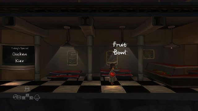 Po prawej stronie tablicy na stole leży miska z warzywami (Fruit Bowl) - The Scientist | Obszary dla określonych bohaterów w The Cave - The Cave - poradnik do gry