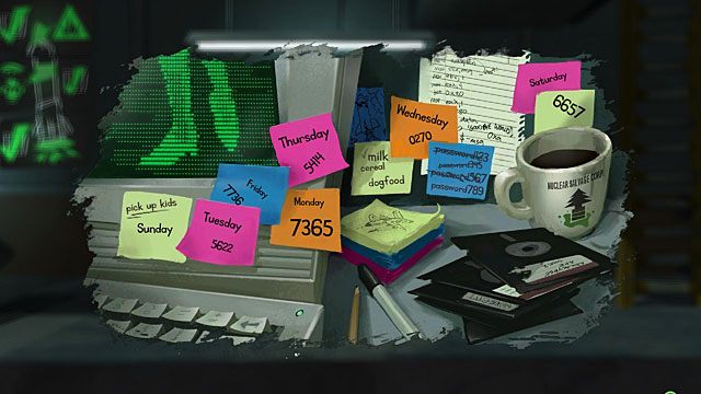 Powinieneś wiedzieć już jaki jest dzień, wobec tego spisz kod mu odpowiadający - The Scientist | Obszary dla określonych bohaterów w The Cave - The Cave - poradnik do gry