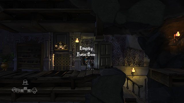 Zejdź nieco niżej i wstaw bezpiecznik do skrzynki (Fuse Box) znajdującej się obok windy towarowej - The Twins | Obszary dla określonych bohaterów w The Cave - The Cave - poradnik do gry