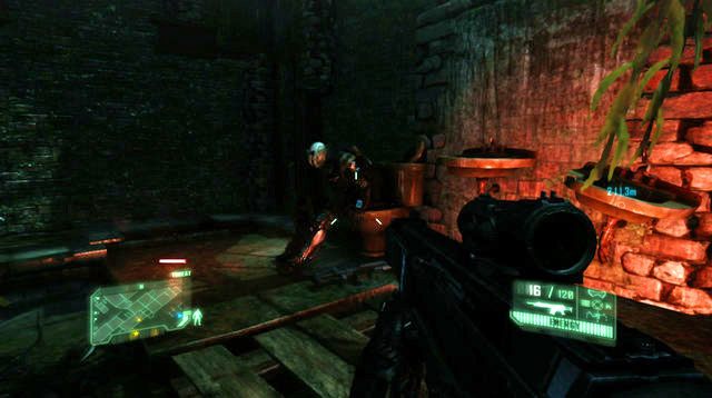 Po przejechaniu liną do drugiego budynku podążaj przez zrujnowany budynek i otwórz wskazane drzwi - Dotrzyj do Ceph Mindcarriera | Safeties Off | Crysis 3 - Crysis 3 - poradnik do gry