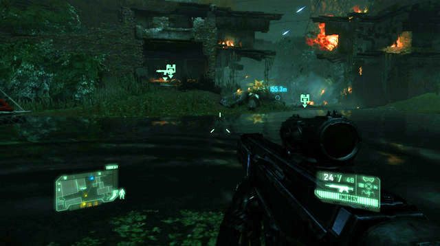 Około 150 metrów od celu, dotrzesz do skrzyni z bronią (m - Odnajdź laboratorium Cell | Safeties Off | Crysis 3 - Crysis 3 - poradnik do gry