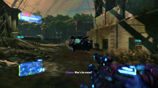 Po drodze natkniesz się na kilku wrogów, a pod rurociągiem odnajdziesz zaparkowany wóz pancerny, do którego wsiądź - Dostań się do centrum dowodzenia CELL | Red Star Rising | Crysis 3 - Crysis 3 - poradnik do gry