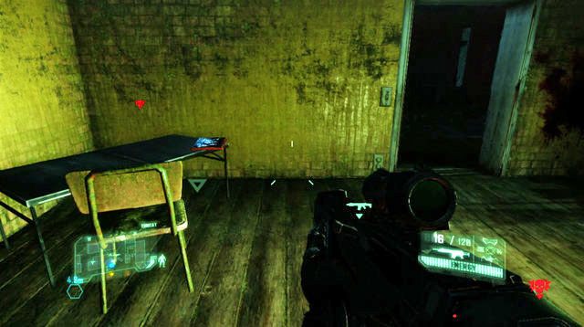 Kiedy dojdziesz do linki zjazdowej będącej celem, nim z niej skorzystasz przejdź do pomieszczenia po jej lewej stronie - Safeties Off | Dane wywiadowcze CELL oraz plakaty | Crysis 3 - Crysis 3 - poradnik do gry