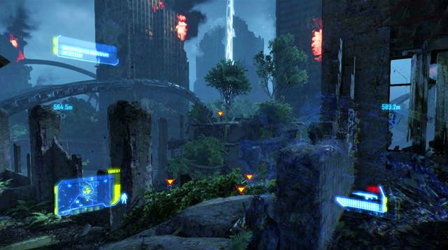 Podejdź do generatora po przeciwnej stronie (w pomieszczeniu obok odnajdziesz zestaw do ulepszeń kombinezonu) i wyłącz pierwszy system obrony przeciwlotniczej - Zniszcz pierwszy system obrony Ceph | Only Human | Crysis 3 - Crysis 3 - poradnik do gry