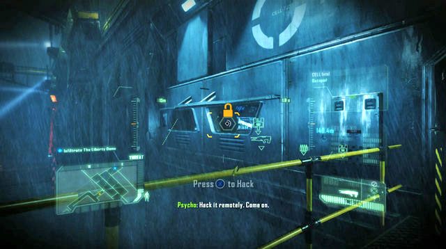 Po wyjściu na zewnątrz podążaj za Psycho do zamkniętych drzwi - Przedostań się przez stanowiska CELL | Post Human! | Crysis 3 - Crysis 3 - poradnik do gry