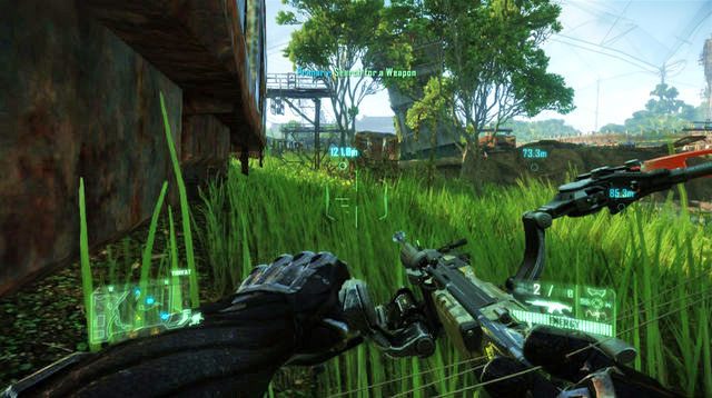 Po przerywniku zeskoczysz niżej na teren strzeżony przez wieżę z działkami - Zniszcz wieżę z działkami | Welcome to the Jungle | Crysis 3 - Crysis 3 - poradnik do gry