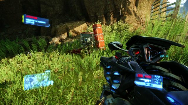 Teraz idź w kierunku przeciwnym do wieży, od miejsca w którym podniosłeś broń - Zniszcz wieżę z działkami | Welcome to the Jungle | Crysis 3 - Crysis 3 - poradnik do gry