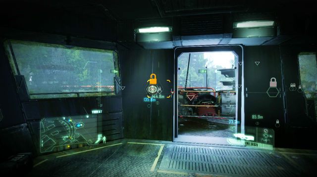 Kiedy winda się zatrzyma, zaczekaj aż kratka wentylacyjna na jej suficie otworzy się i wejdź na górę - Zniszcz tamę | The Root of All Evil | Crysis 3 - Crysis 3 - poradnik do gry