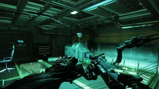 Kiedy od Psycho otrzymasz Łuk, przy schodach prowadzących niżej stoi urządzenie, na którym odnajdziesz dane - Post Human | Dane wywiadowcze CELL oraz plakaty | Crysis 3 - Crysis 3 - poradnik do gry