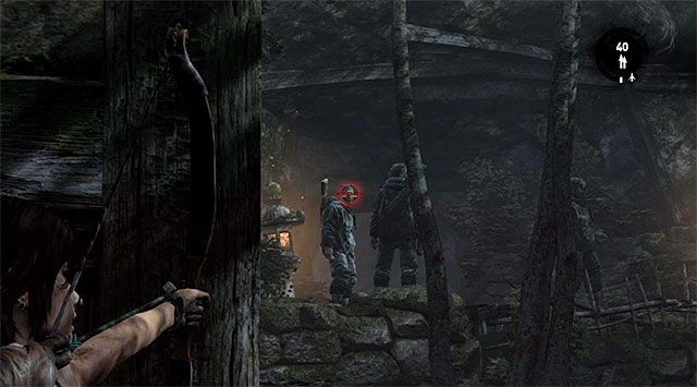 Zlikwidowanie tutejszych przeciwników bez wszczynania alarmu nie jest niestety wykonalne, tak więc postaraj się ich przynajmniej zaatakować z zaskoczenia - Znajdź wyjście z lasu | 19 - Trochę czasu na osobności | Solucja Tomb Raider - Tomb Raider - poradnik do gry