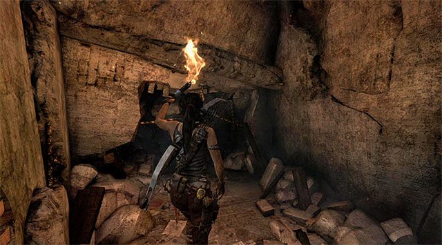 Wybierz górną lub dolną ścieżkę (obie z nich zbiegają się w tym samym miejscu), kontynuując przemarsz - Zalany skarbiec | Opcjonalne grobowce - Shipwreck Beach | Solucja Tomb Raider - Tomb Raider - poradnik do gry