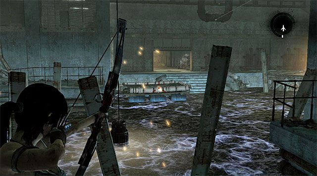 Ponownie zwróć się w stronę tratwy i zacznij ją do siebie przyciągać - Zalany skarbiec | Opcjonalne grobowce - Shipwreck Beach | Solucja Tomb Raider - Tomb Raider - poradnik do gry