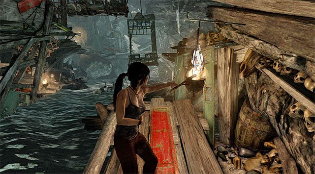 Zeskocz na niższy poziom i przejdź przez wodospad - 2 - Siła woli - Znajdź wyjście | 1 - Przetrwaj, 2 - Siła woli | Tomb Raider - Tomb Raider - poradnik do gry