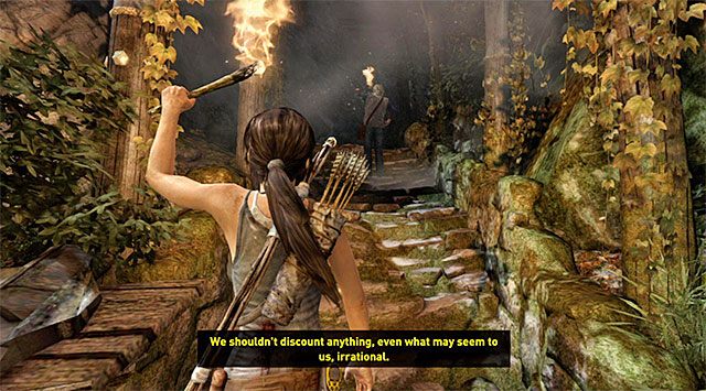 Początek tego etapu jest bardzo liniowy i ponadto w trakcie eksploracji aktualnej części lokacji Mountain Temple (Górska świątynia) nie odnajdziesz żadnych interaktywnych obiektów - Podążaj ku szczytowi za doktorem Whitmanem | 7 - Spotkanie na górze - Tomb Raider - poradnik do gry