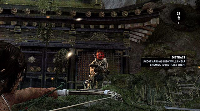 Wznów przemarsz ku szczytowi góry, przy czym zachowaj czujność, bo po kilku chwilach wpadniesz na dwóch nowych bandytów - Wznów podróż ku szczytowi z zamiarem spotkania się z Rothem | 7 - Spotkanie na górze - Tomb Raider - poradnik do gry