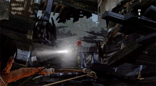 Schowaj się za zasłoną i dokładnie zaplanuj kolejne kroki - Wznów podróż ku szczytowi z zamiarem spotkania się z Rothem | 7 - Spotkanie na górze - Tomb Raider - poradnik do gry