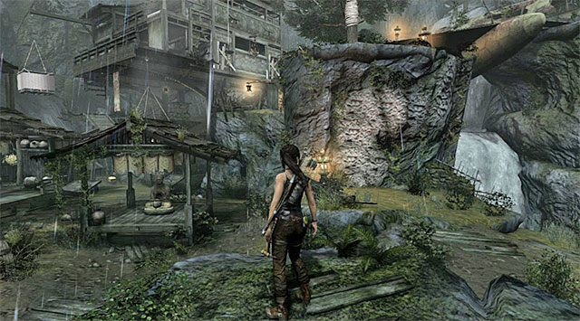 Możesz już przystąpić do eksploracji lokacji Mountain Village (Wioska w górach) - Znajdź plecak Rotha | 8 - Wołanie o pomoc | Solucja Tomb Raider - Tomb Raider - poradnik do gry