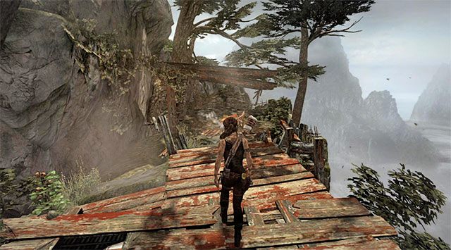 Możesz wyruszyć dalej, natrafiając po kilku chwilach na nowe obozowisko (Cliffside Vista) - Znajdź drogę powrotną do wioski w górach | 9 - Rzadziej uczęszczana ścieżka - Tomb Raider - poradnik do gry