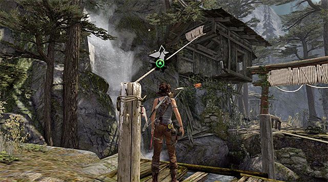 Po dotarciu do kolejnej lokacji zmuszony zostaniesz do rozegrania samouczka dotyczącego konstruowania mostów z lin - Spotkaj się z Rothem | 9 - Rzadziej uczęszczana ścieżka | Solucja Tomb Raider - Tomb Raider - poradnik do gry