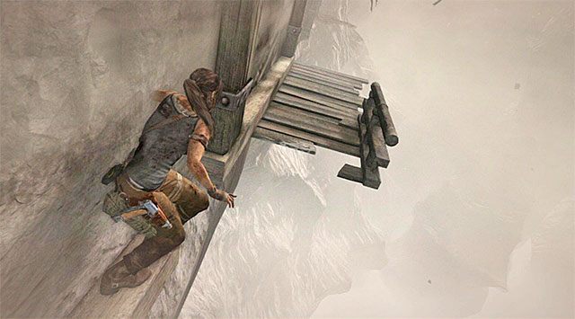 Ruszaj w stronę drewnianych balkoników - 11 - Kolejny bałagan - Wydostań się z klasztoru | 10 - Nieczyste sumienie, 11 - Kolejny bałagan - Tomb Raider - poradnik do gry