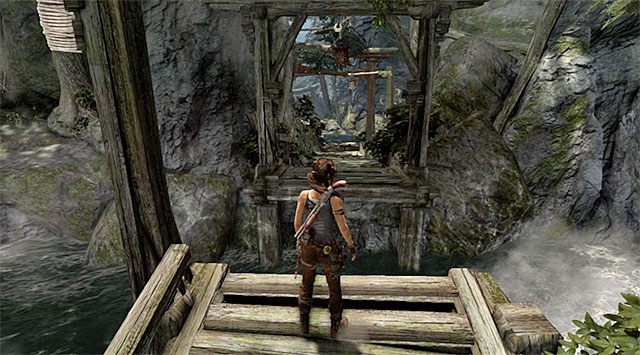 Rozpocznij eksplorację nowej części lokacji Mountain Village (Wioska w górach), kierując się w stronę wyjścia z jaskini - Znajdź drogę do bazy Solarii | 12 - Przyjaciółka w potrzebie | Tomb Raider - Tomb Raider - poradnik do gry