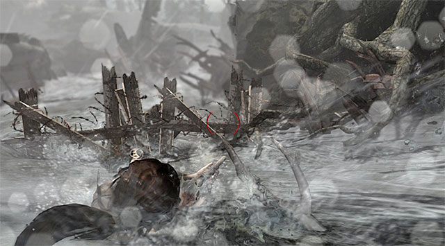 W trakcie spływu rzeką nie będziesz jedynie biernym obserwatorem, bo musisz wychylać gałkę analogową w lewo lub w prawo (lub wciskać boczne klawisze kierunkowe) żeby unikać większych przeszkód, tym bardziej, że kontakt z wieloma z nich będzie oznaczał natychmiastową śmierć Lary - Zejdź do bazy Solarii | 12 - Przyjaciółka w potrzebie | Solucja Tomb Raider - Tomb Raider - poradnik do gry