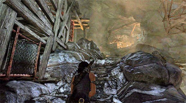 Po zakończonych walkach pozbieraj zapasy od pokonanych wrogów i następnie udaj się w stronę nowego zabarykadowanego przejścia - Uratuj pojmanych członków załogi okrętu Endurance | 16 - Nikt nie zostanie z tyłu - Tomb Raider - poradnik do gry