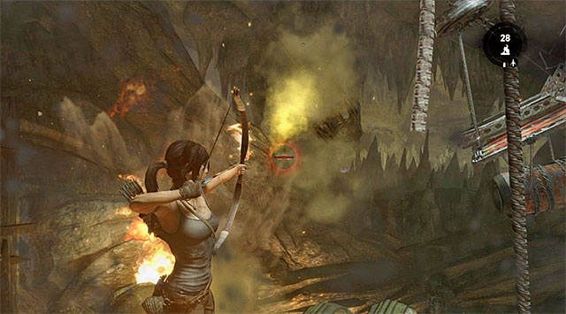 Wyślij strzałę ogniową, doprowadzając do nowej eksplozji - Uratuj pojmanych członków załogi okrętu Endurance | 16 - Nikt nie zostanie z tyłu - Tomb Raider - poradnik do gry