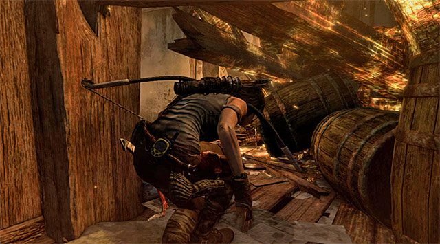 Wybierz prawy korytarz - Przedostań się do pałacu; Znajdź Sam | 17 - Prosto w ogień | Solucja Tomb Raider - Tomb Raider - poradnik do gry