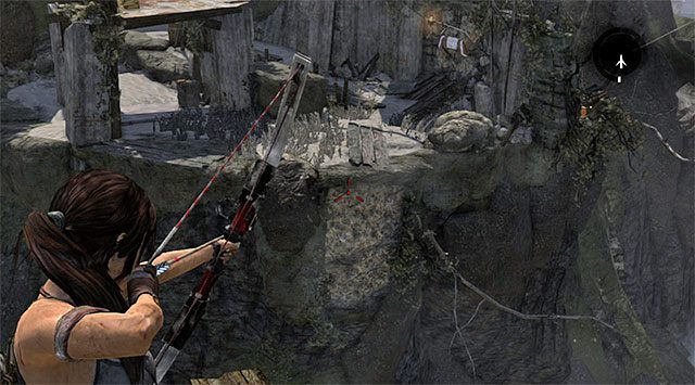 Wykonaj skok w stronę poziomej belki i ostrożnie po niej przejdź - Dotrzyj do wraku okrętu Endurance (2) | 22 - Zaginiony | Solucja Tomb Raider - Tomb Raider - poradnik do gry