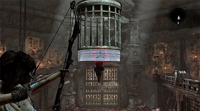 Raz jeszcze ustaw się w miejscu startu, zwracając się ku podniesionej przed chwilą klatce - Uratuj Sam porwaną przez Mathiasa (1) | 24 - Powrót | Solucja Tomb Raider - Tomb Raider - poradnik do gry