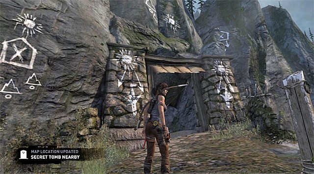 Po przejściu po linie kontynuuj przemarsz ścieżką prowadzącą na północny-wschód - Sala Przejścia | Opcjonalne grobowce - Mountain Village | Solucja Tomb Raider - Tomb Raider - poradnik do gry