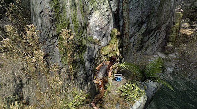 Przystąp do eksploracji tej bocznej ścieżki - Geoskrzynki (08 - 15) | Sekrety - Mountain Village (Wioska w górach) - Tomb Raider - poradnik do gry