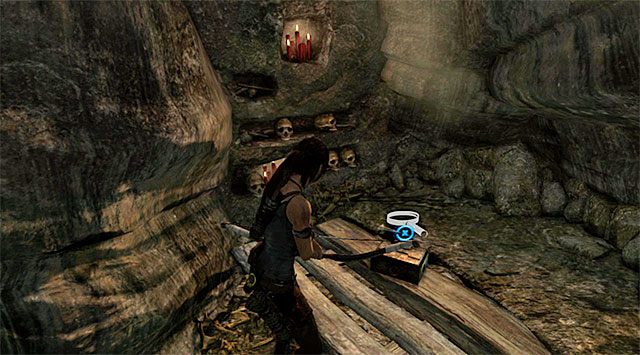 Przejdź przez częściowo zalaną sekcję i następnie wdrap się na wyższą półkę - Relikty | Sekrety - Geothermal Caverns i Solarii Fortress | Sekrety Tomb Raider - Tomb Raider - poradnik do gry
