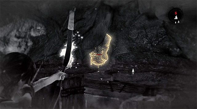 Uważaj, bo tuż po ominięciu gazu zaatakuje Cię zdziczały osobnik (użyj łuku lub czekana w walce wręcz) - Podpalacz | Sekrety - Geothermal Caverns i Solarii Fortress | Tomb Raider - Tomb Raider - poradnik do gry