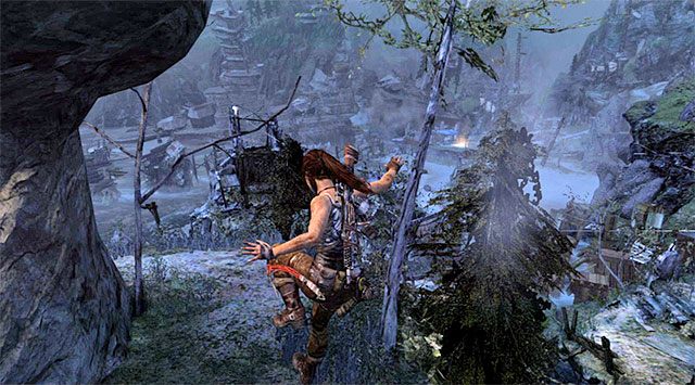 Przeskocz teraz na sąsiednią półkę i przystąp do jej eksploracji - Geoskrzynki (08 - 15) | Sekrety - Shipwreck Beach (Plaża wraków) | Tomb Raider - Tomb Raider - poradnik do gry