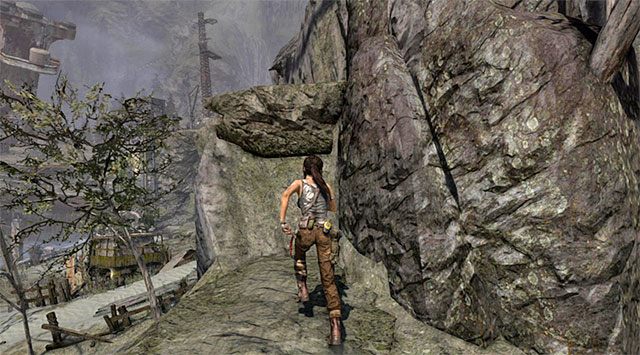 Podążaj wspomnianą wyżej wąską ścieżką, wspinając się po drodze na wyższą półkę - Łupienie kopców | Sekrety - Shipwreck Beach (Plaża wraków) | Sekrety Tomb Raider - Tomb Raider - poradnik do gry