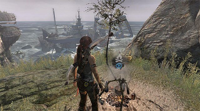 OBOZOWISKO 1/2 - BUNKER VISTA (WIDOK NA BUNKIER) - Obozowiska | Sekrety - Cliffside Bunker | Sekrety Tomb Raider - Tomb Raider - poradnik do gry