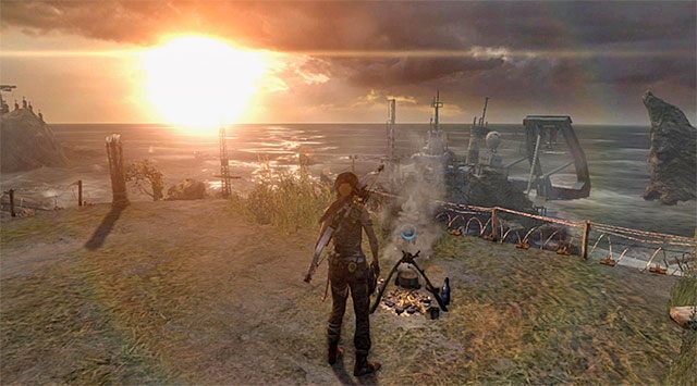 OBOZOWISKO 2/2 - ENDURANCE OVERLOOK (WIDOK NA ENDURANCE) - Obozowiska | Sekrety - Cliffside Bunker | Sekrety Tomb Raider - Tomb Raider - poradnik do gry