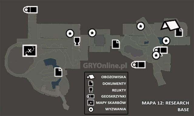 Mapa 12: Research Base (Baza badawcza) - Mapa | Sekrety - Research Base i Chasm Stronghold | Sekrety Tomb Raider - Tomb Raider - poradnik do gry