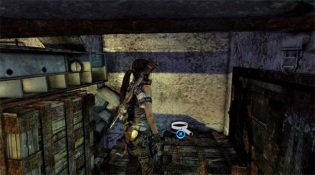 Zaczekaj aż Lara przedostanie się do niewielkiego obszaru i podnieś pojemnik (nagroda: 5 punktów doświadczenia) - Geoskrzynki | Sekrety - Research Base i Chasm Stronghold | Sekrety Tomb Raider - Tomb Raider - poradnik do gry